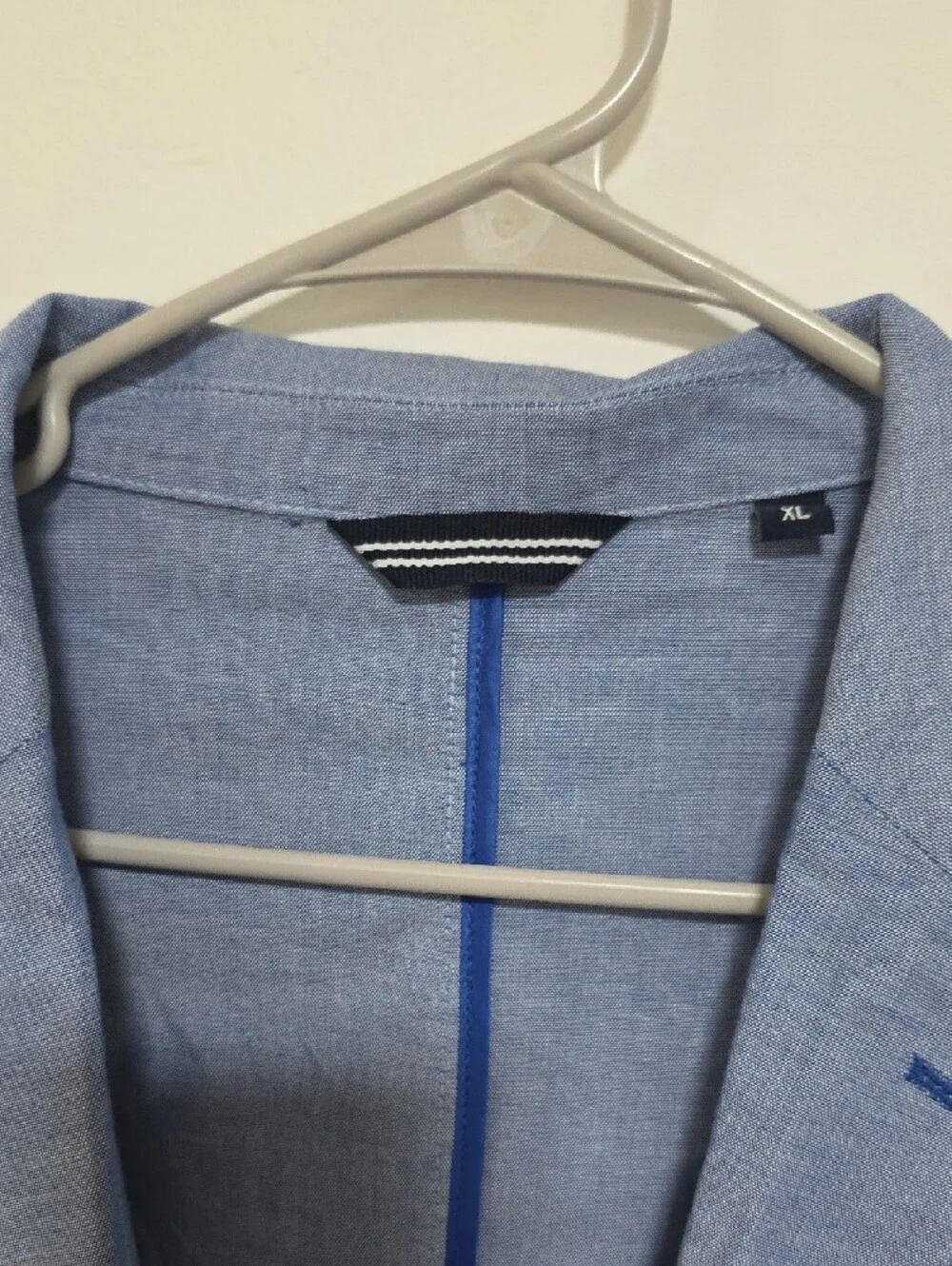 Nautica Sky Blue Casual Linen-Blend Sport Coat